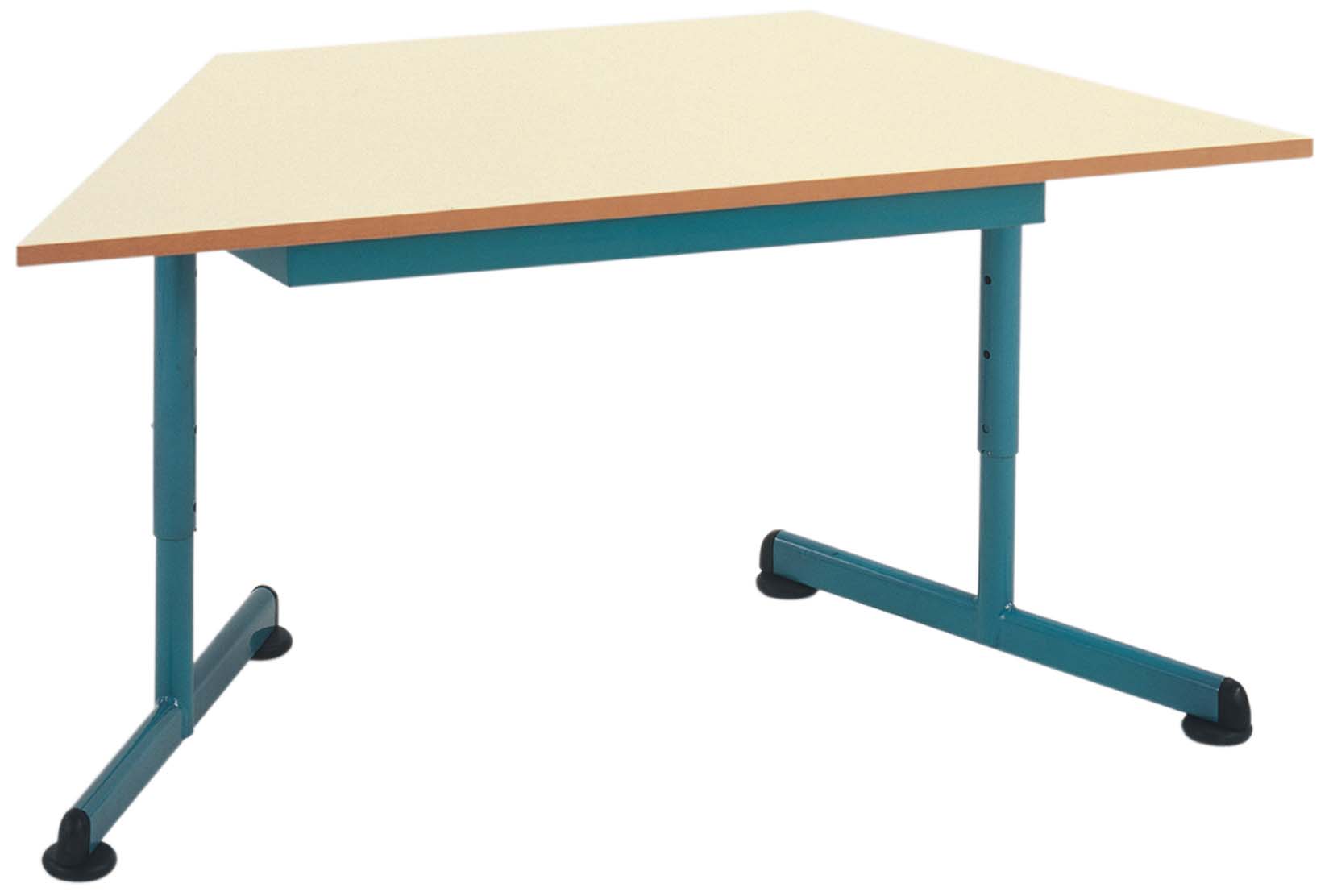 Table maternelle réglable TRAPEZE 120 X 60 cm