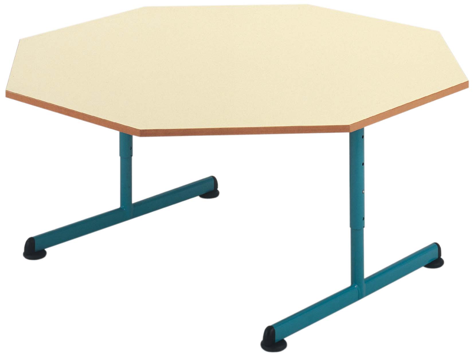 Table maternelle réglable OCTOGONALE ø130cm