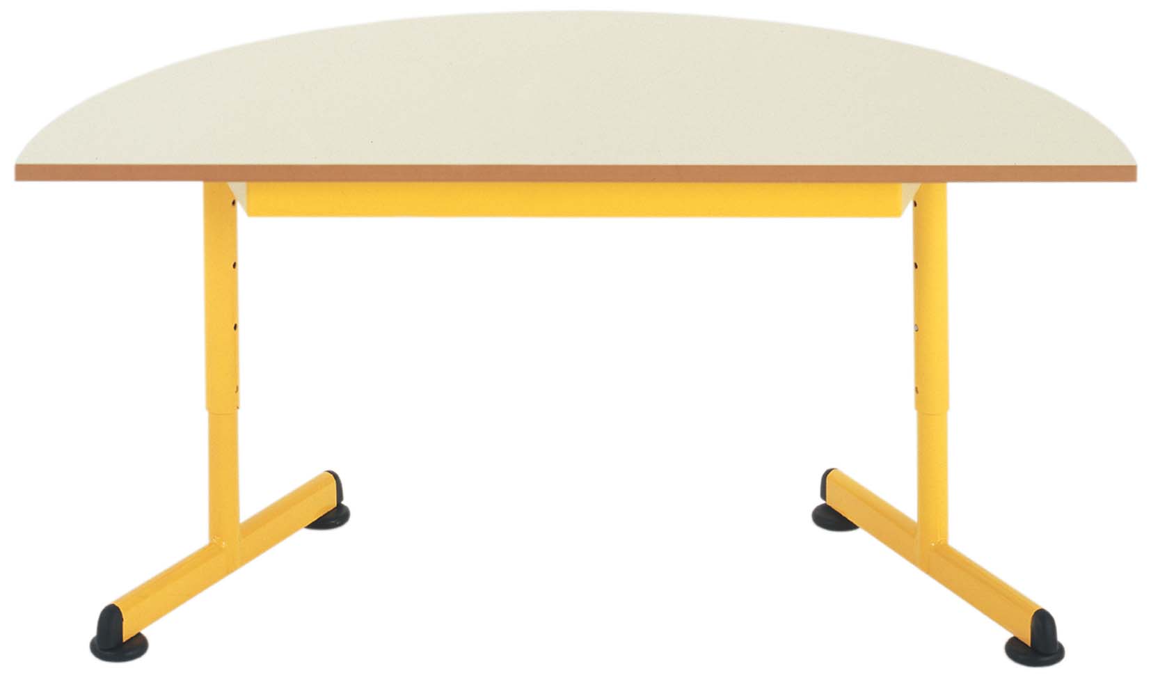 Table maternelle réglable 1/2 RONDE ø120cm