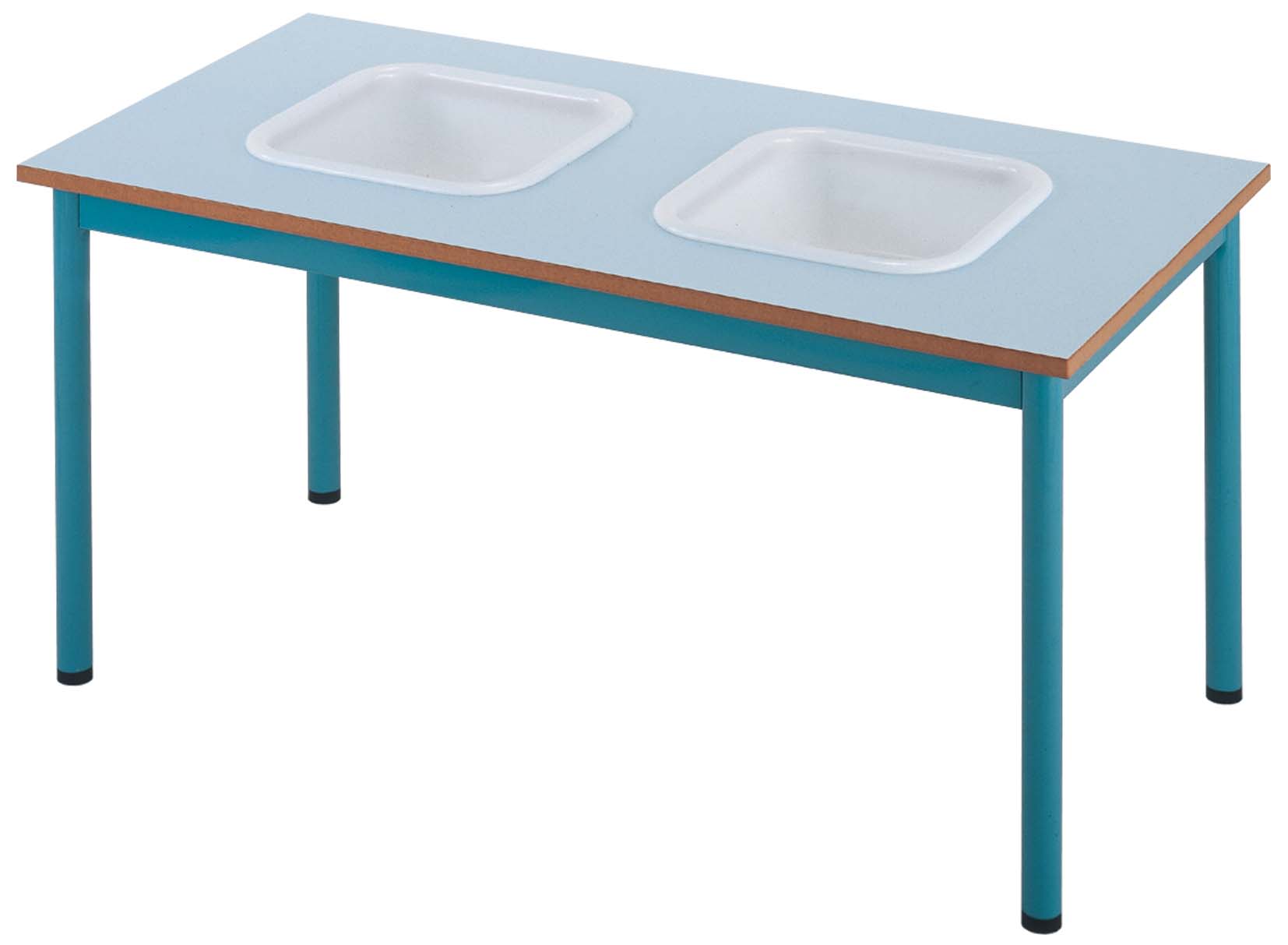 Table maternelle fixe 120 x 60 cm avec 2 BACS - photo 2